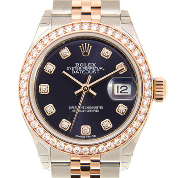 Datejust 28 Automatic Diamond Purple Dial Watch 279381AUDJ