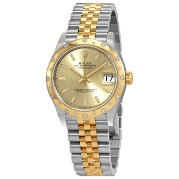Datejust 31 Champagne Dial Automatic Steel and 18kt Yellow Gold Jubilee Watch 278343CSJ