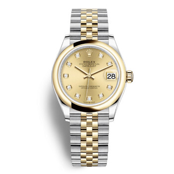 Datejust 31 Champagne Diamond Dial Automatic Steel and 18kt Yellow Gold Jubilee Watch 278243CDJ
