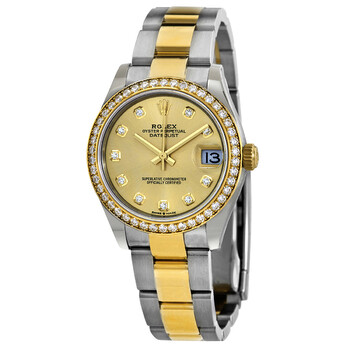 Datejust 31 Champagne Diamond Dial Steel and 18kt Yellow Gold Oyster Watch 278383CDO