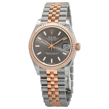Datejust 31 Dark Rhodium Dial Automatic Steel and 18kt Everose Gold Jubilee Watch 278271DRSJ