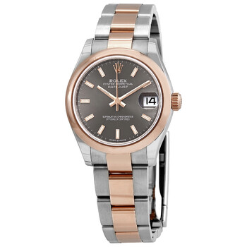 Datejust 31 Dark Rhodium Dial Automatic Steel and 18kt Everose Gold Oyster Watch 278241DRSO