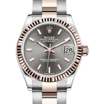 Datejust 31 Dark Rhodium Dial Automatic Steel and 18kt Everose Gold Oyster Watch 278271DRSO