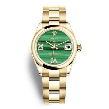 Datejust 31 Malachite Diamond Dial 18kt Yellow Gold Oyster Watch 278248MLRDO