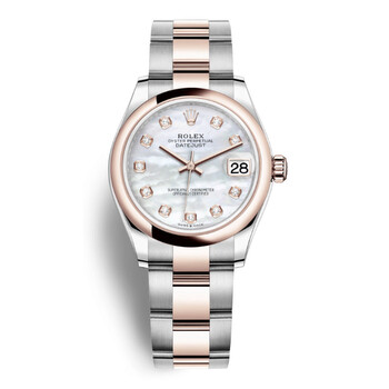Datejust 31 Mother of Pearl Dial Automatic Steel and 18kt Everose Gold Oyster Watch 278241MDO