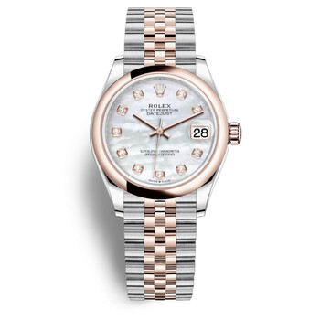 Datejust 31 Mother of Pearl Diamond Dial Automatic Steel and 18kt Everose Gold Jubilee Watch 278241MDJ