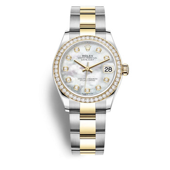 Datejust 31 Mother of Pearl Diamond Dial Automatic Steel and 18kt Yellow Gold Oyster Watch 278383MDO