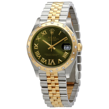 Datejust 31 Olive Green Dial Automatic Steel and 18kt Yellow Gold Jubilee Watch 278343GNRDJ