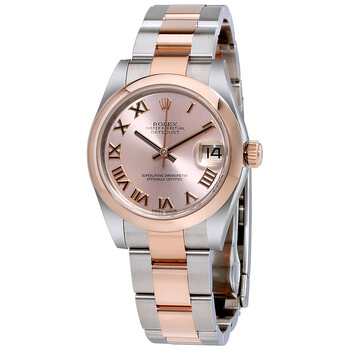 Datejust 31 Pink Dial Steel and 18K Rose Gold Oyster Watch 178241PRO