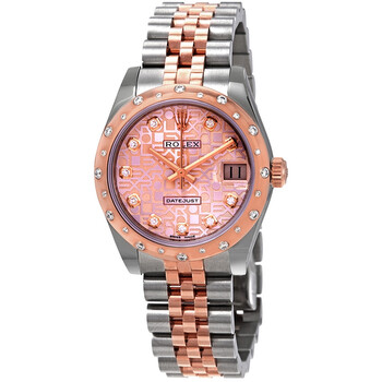 Datejust 31 Pink Jubilee Diamond Dial Steel and 18kt Everose Gold Watch 178341PJDJ