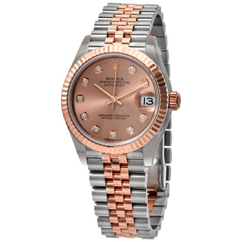 Datejust 31 Rose Diamond Dial Automatic Steel and 18kt Everose Gold Jubilee Watch 278271PKDJ