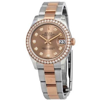 Datejust 31 Rose Diamond Dial Automatic Steel and Everose Gold Oyster Watch 278381PDO