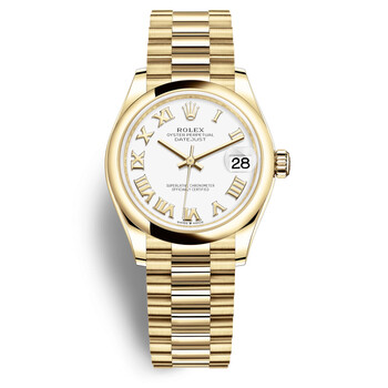 Datejust 31 White Dial Automatic 18kt Yellow Gold President Watch 278248WRP