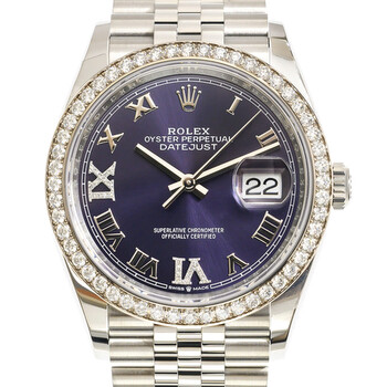 Datejust 36 Aubergine Diamond Dial Automatic Jubilee Watch 126284AURDJ