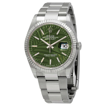 Datejust 36 Automatic Chronometer Green Palm Motif Watch 126234GNSPLMO