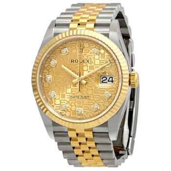 Datejust 36 Automatic Diamond Champagne Dial Watch