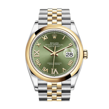 Datejust 36 Automatic Olive Green Dial Steel and 18k Yellow Gold Jubilee Watch 126203GNRDJ