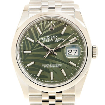 Datejust 36 Automatic Olive Green Palm Watch 126200GNSPLMJ