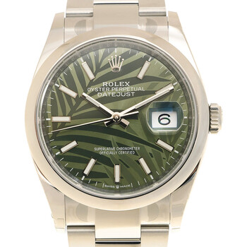Datejust 36 Automatic Olive Green Palm Watch 126200GNSPLMO