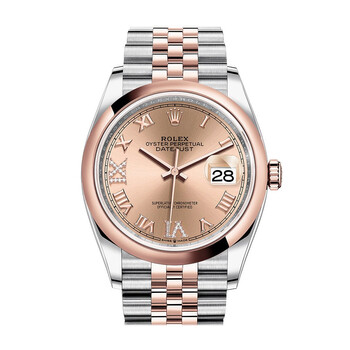 Datejust 36 Automatic Pink Diamond Dial Steel and 18K Everose Gold Jubilee Watch 126201PKRDJ