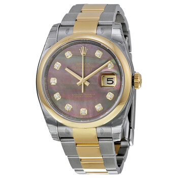 Datejust 36 Dark Mother of Pearl Dial Stainless Steel and 18K Yellow Gold Oyster Bracelet Automatic Watch 116203BKMDO