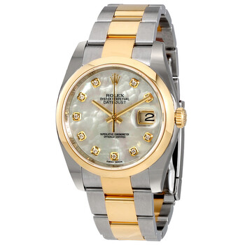 Datejust 36 Mother of Pearl Dial Stainless Steel and 18K Yellow Gold Oyster Bracelet Automatic Watch 116203MDO