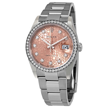 Datejust 36 Pink Jubilee Diamond Dial Automatic Oyster Watch 126284PJDO