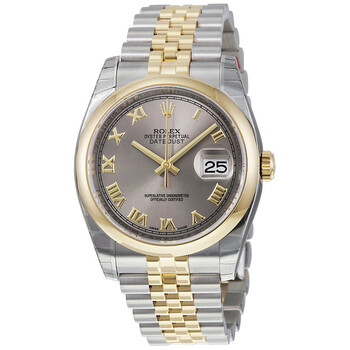 Datejust 36 Rhodium Dial Steel and 18K Yellow Gold Jubilee Watch 116203RRJ