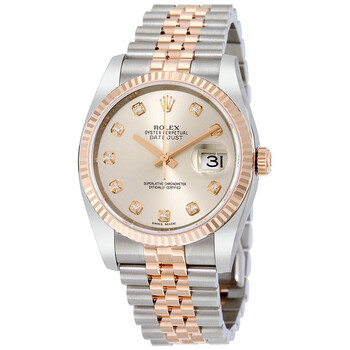 Datejust 36 Silver Dial Stainless Steel and 18K Everose Gold Jubilee Bracelet Automatic Watch 116231SDJ
