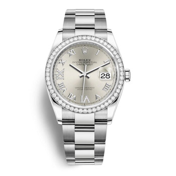 Datejust 36 Silver Diamond Dial Automatic Oyster Watch 126284SRDO