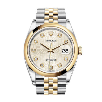 Datejust 36 Silver Jubilee Dial Automatic Steel and 18k Yellow Gold Jubilee Watch 126203SJDJ