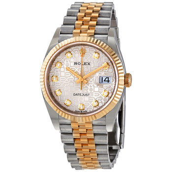 Datejust 36 Silver Jubilee Diamond Dial Steel and 18kt Yellow Gold Jubilee Watch 126233SJDJ