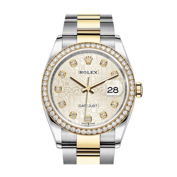 Datejust 36 Silver Jubilee Diamond Dial Steel and 18kt Yellow Gold Oyster Watch 126283SJDO