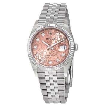 Datejust 36mm Automatic Chronometer Diamond Pink Dial Watch 126234PDJ