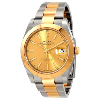 Datejust 41 Champagne Dial Steel and 18K Yellow Gold Oyster Watch 126303CSO