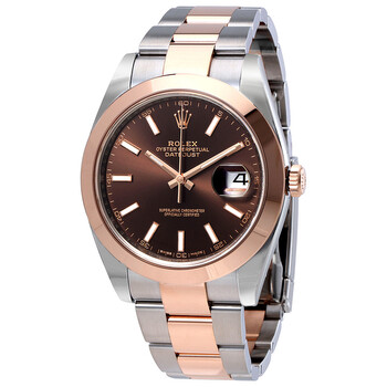 Datejust 41 Chocolate Brown Dial Steel and 18K Rose Gold Watch 126301CHSO