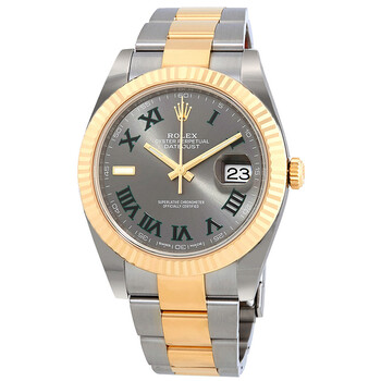 Datejust 41 Grey Dial Stainless Steel and 18K Yellow Gold Watch 126333GYRO