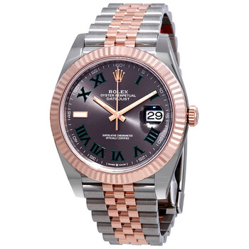 Datejust 41 Slate Dial Automatic Steel and 18k Everose Gold Jubilee Watch 126331GYRJ