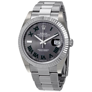 Datejust 41 Slate Dial Automatic Steel and White Gold Oyster Watch 126334GYRO