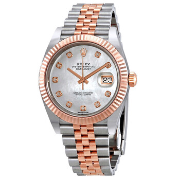 Datejust Automatic Diamond Steel and 18ct Everose Gold Jubilee Watch