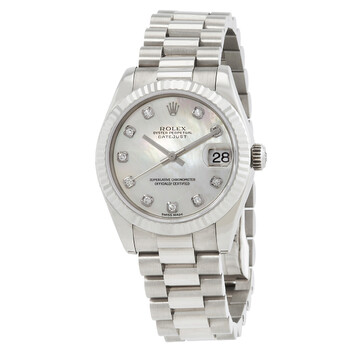 Datejust Automatic Diamond White Mother of Pearl Dial Watch
