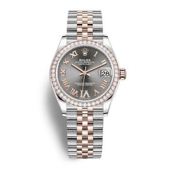 Datejust Dark Rhodium Roman Dial Automatic Steel and Everose Gold Jubilee Watch 278381DRRDJ