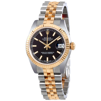 Datejust Lady 31 Black Dial Stainless Steel and 18K Yellow Gold Jubilee Bracelet Automatic Watch 178273BKSJ