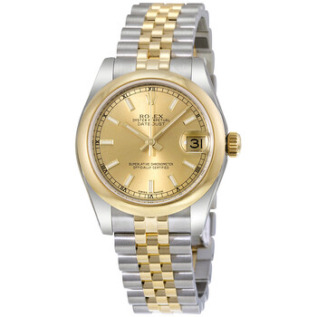 Datejust Lady 31 Champagne Dial Stainless Steel and 18K Yellow Gold Jubilee Bracelet Automatic Watch 178243CSJ