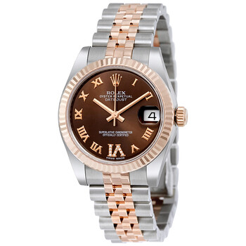 Datejust Lady 31 Chocolate Brown Dial Stainless Steel and 18K Everose Gold Jubilee Bracelet Automatic Watch 178271CHRDJ