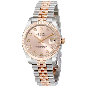 Datejust Lady 31 Pink Dial Stainless Steel and 18K Everose Gold Jubilee Bracelet Automatic Watch 178271PDJ