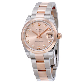 Datejust Lady 31 Pink Dial Stainless Steel and 18K Everose Gold Oyster Bracelet Automatic Watch 178241PDO