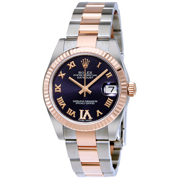 Datejust Lady 31 Purple Dial Stainless Steel and 18K Everose Gold Oyster Bracelet Automatic Watch 178271PURDO