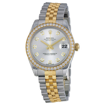Datejust Lady 31 Silver Diamond Dial Steel and 18K Yellow Gold Jubilee Watch 178383SDJ