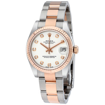 Datejust Lady 31 White Dial Stainless Steel and 18K Everose Gold Oyster Bracelet Automatic Watch 178271WDO